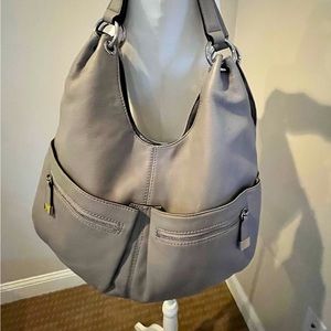 Michael Kors light grey shoulder bag